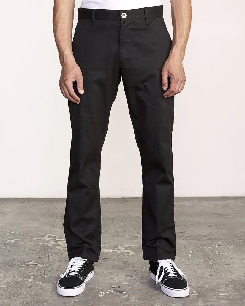 RVCA The Weekend Stretch Straight Fit Pants - Black