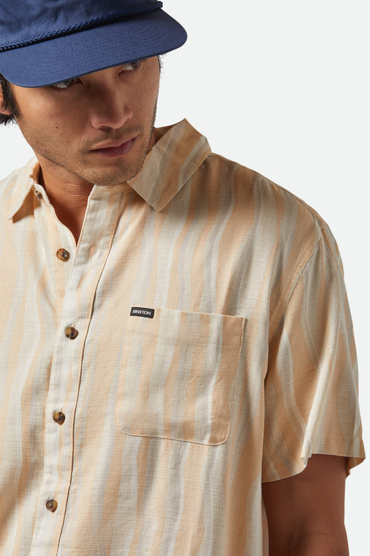 Brixton Men's Cru Slub Short Sleeve Woven Shirt