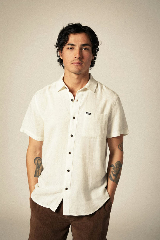 Brixton Men's Charter Organic Cotton Short Sleeve Woven