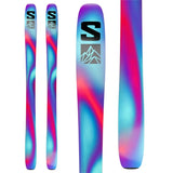 Salomon QST 98 Skis 2025 - Tillandsia Purple / Pastel Neon Blue 3 / Poppy Red