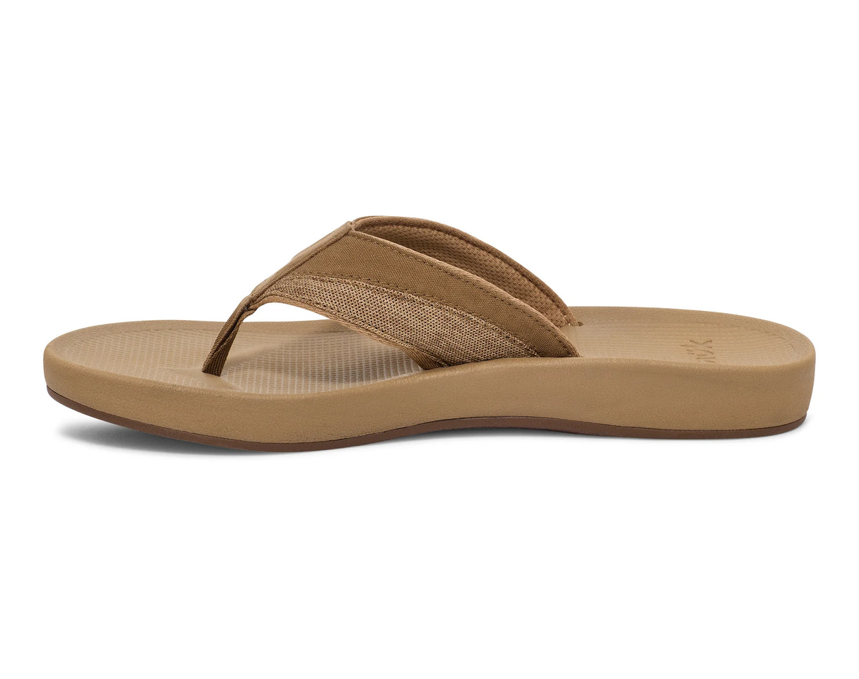 Sanuk Men's Cosmic Seas Mesh Flip Flops - Tan