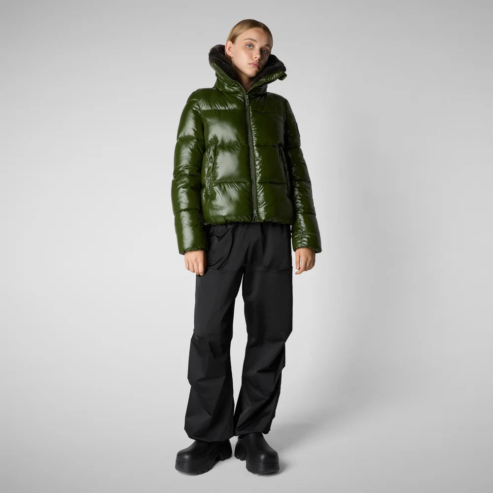 Save The Duck Women's Animal Free Moma Puffer Jacket - Pine Green