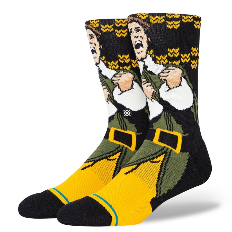 Stance Elf Smiling's My Favorite Crew Socks - Black