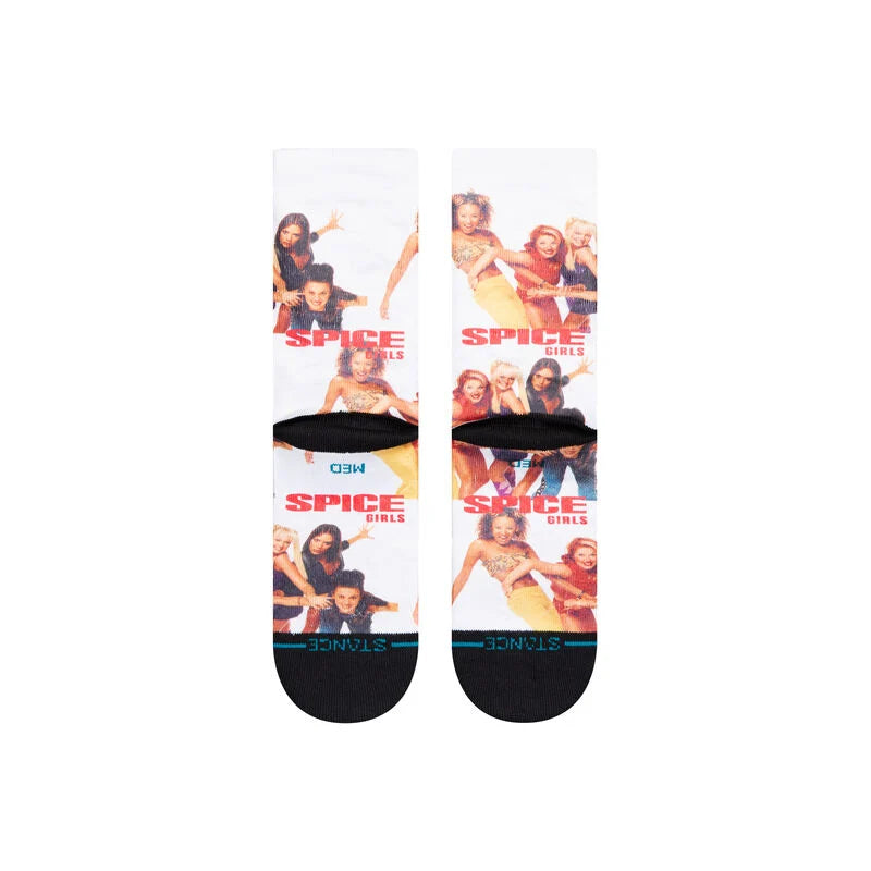 Stance Spice Girls Friendship Never Ends Poly Crew Socks - White