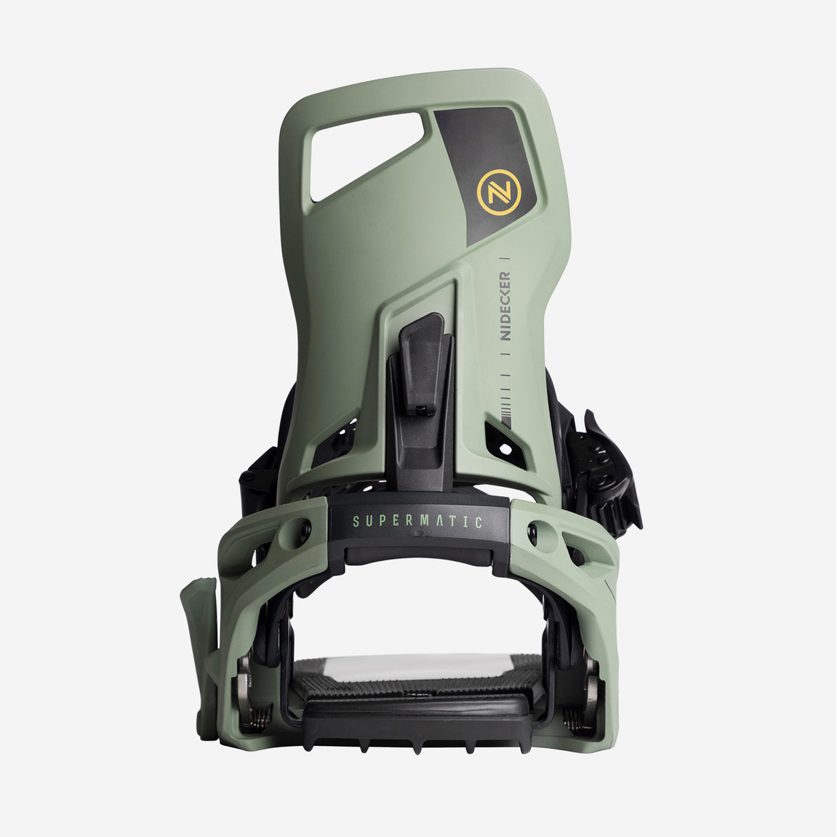 Nidecker Supermatic Snowboard Bindings - Olive