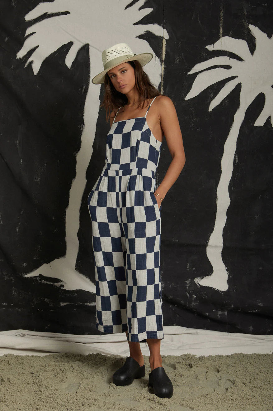 Load image into Gallery viewer, Brixton Mykonos Jumpsuit - Washed Navy
