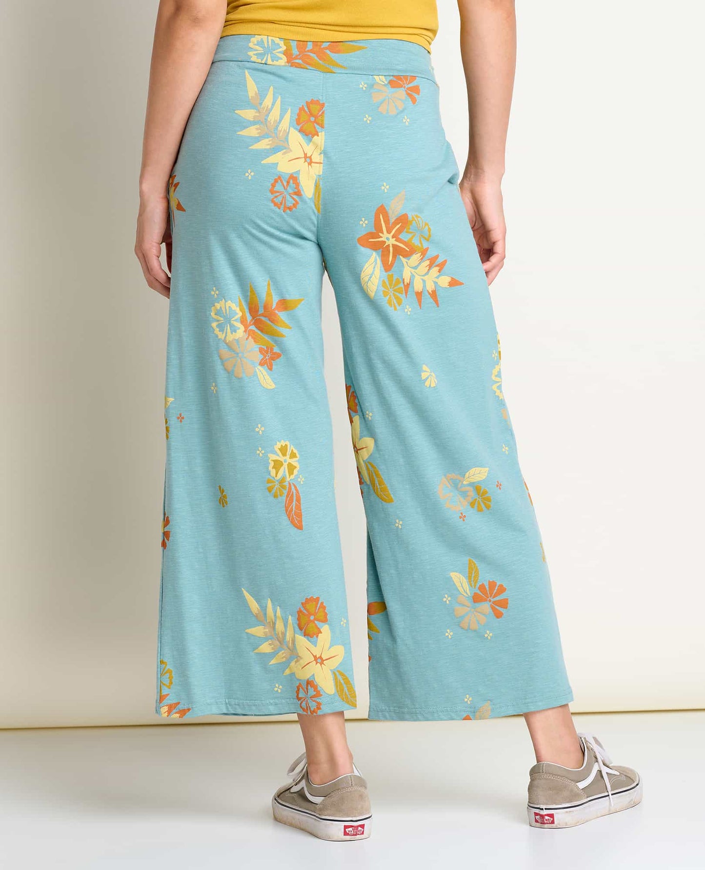 Toad & Co. Chaka Wide Leg Pant - Mineral Lg Floral Print