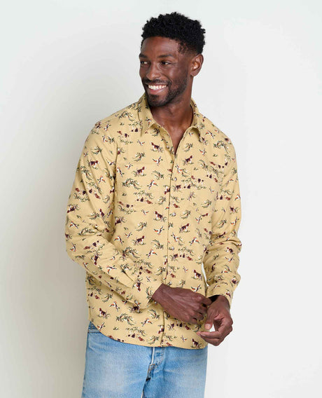 Toad & Co. Flannagan Long Sleeve Shirt - Carob Dog Print