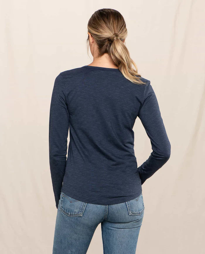 Load image into Gallery viewer, Toad &amp;amp; Co. Marley II Long Sleeve Tee - True Navy
