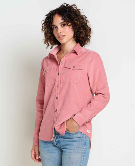 Toad & Co Women's Scouter Cord Long Sleeve Shirt - Rose