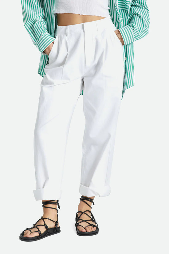 Load image into Gallery viewer, Brixton Victory Trouser Pant - White
