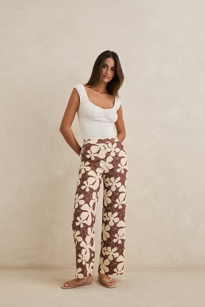 Rhythm Melia Floral Wide Leg Pant