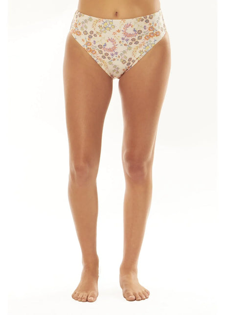 Sisstr Vine Coral Kiss Hipster Swim Bottoms - Sea Salt