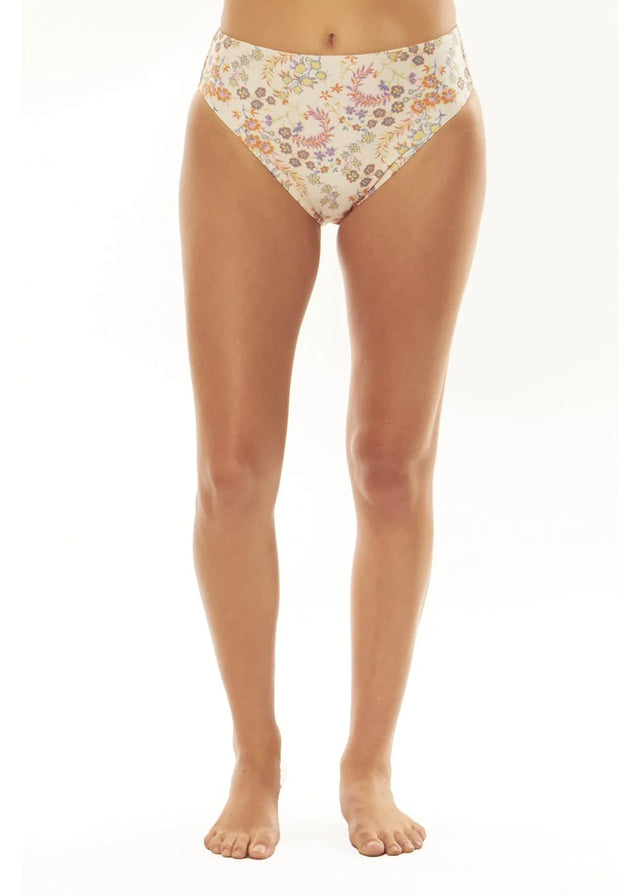 Sisstr Vine Coral Kiss Hipster Swim Bottoms - Sea Salt