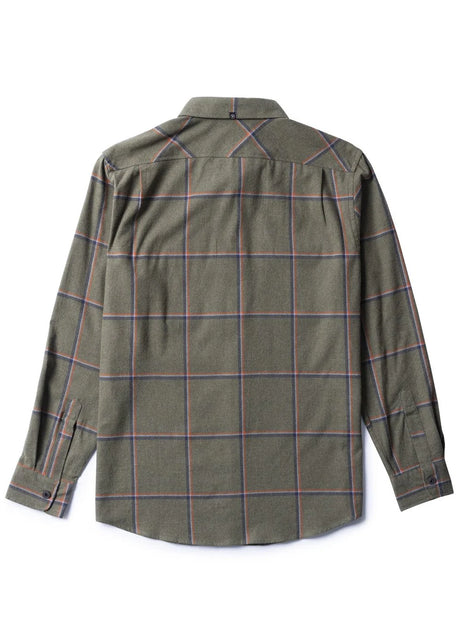 Vissla Central Coast Eco Ls Flannel - Dark Olive