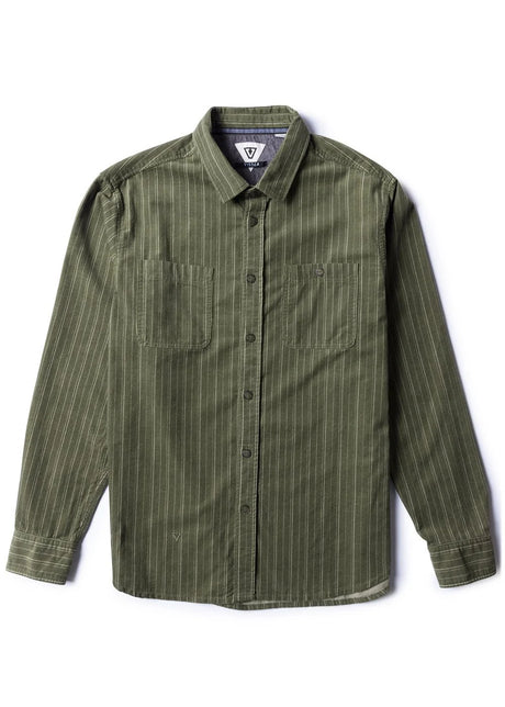 Vissla Rails Cord Ls Shirt - Dark Olive