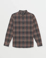 Volcom Baystone Flannel Long Sleeve Shirt - Asphalt Black