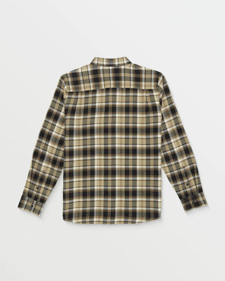 Volcom Caden Plaid Long Sleeve Shirt - Khaki