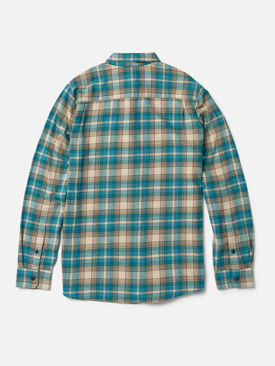 Volcom Caden Plaid Long Sleeve Shirt - Light Khaki