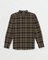 Volcom Caden Plaid Long Sleeve Shirt - Squadron Green