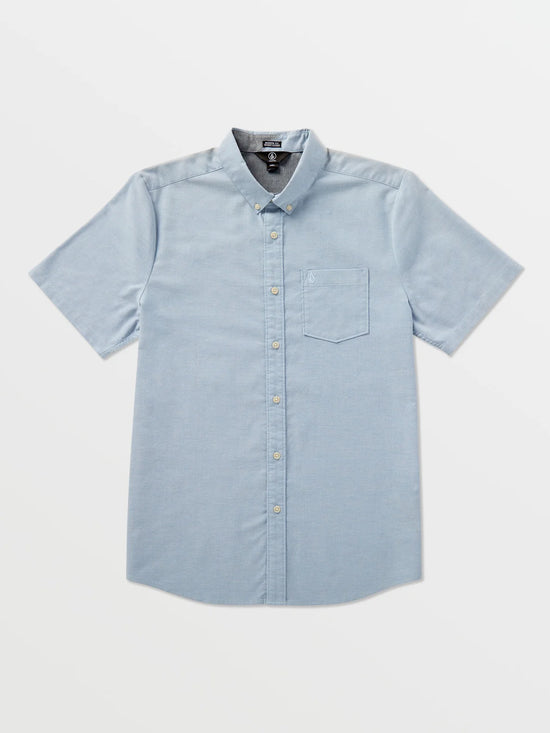 Volcom Everett Oxford Short Sleeve Shirt - Wrecked Indigo 