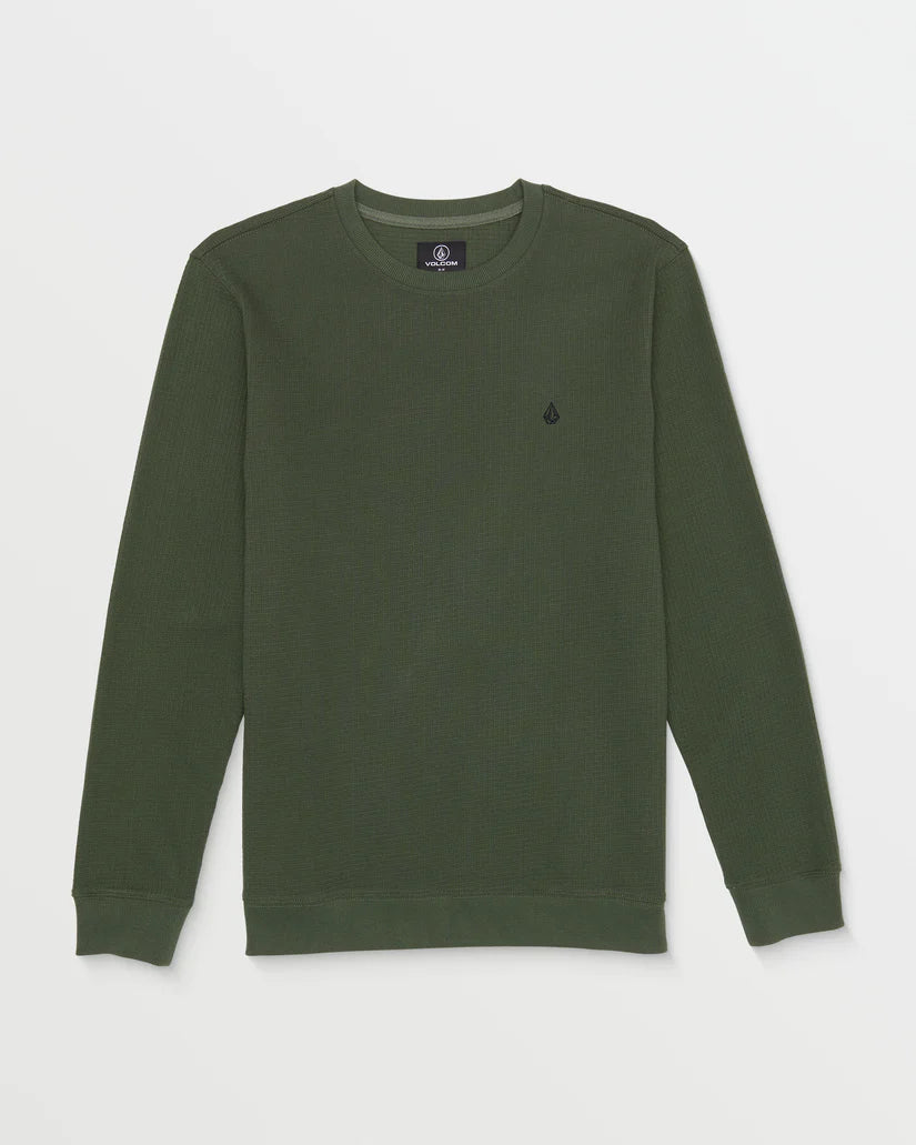 Volcom Gridstone Crew Long Sleeve Shirt - Squadron Green