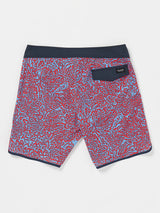 Volcom Lido Print Scallop Mod 19" Trunks - Flash Red