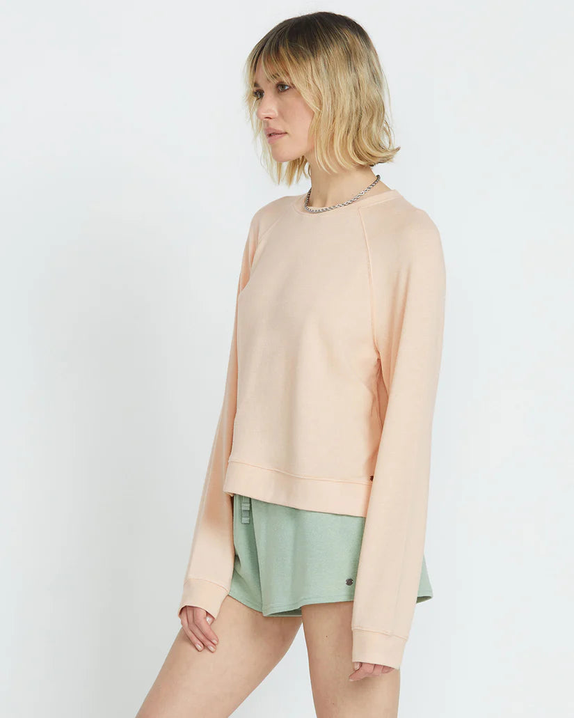 Volcom Lived In Lounge Frenchie Raglan  - Champagne Gold