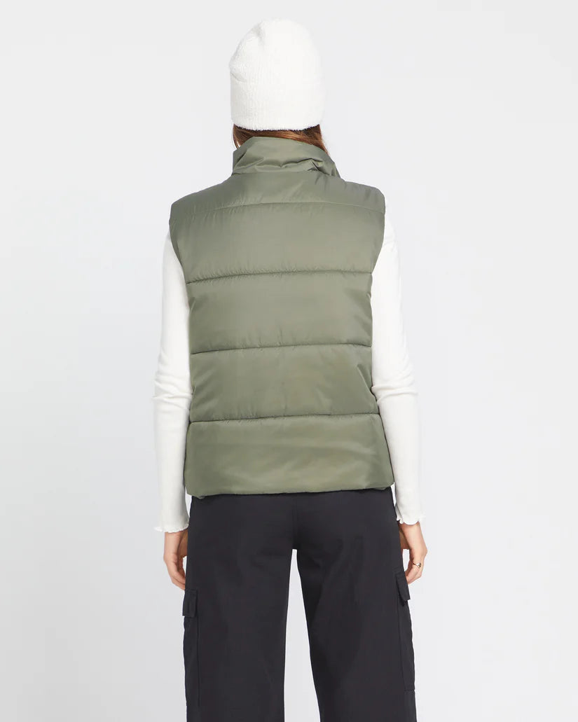 Volcom Puff It Vest - Army Green Combo