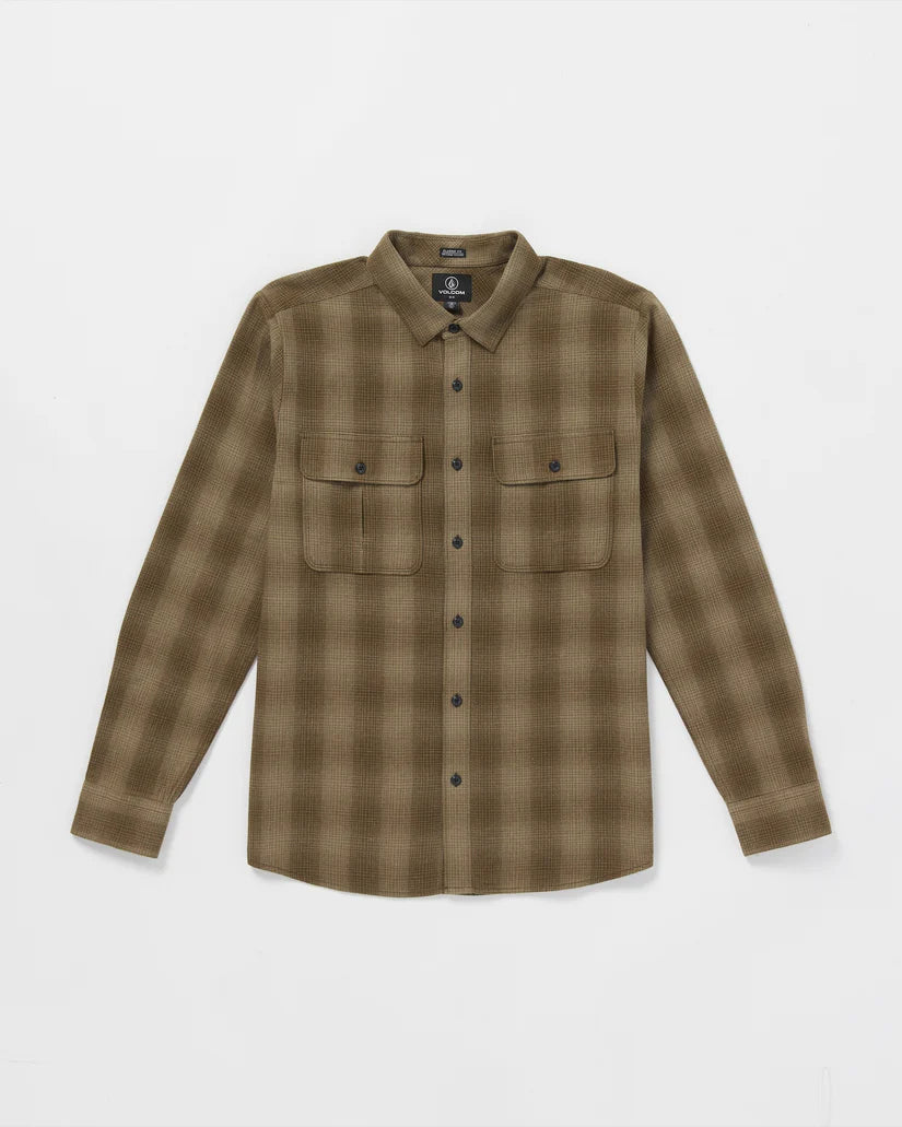 Volcom Shadowstone Flannel Long Sleeve - Dark Earth