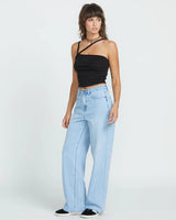 Volcom Stoned Boyfriend High Rise - Blue Bird