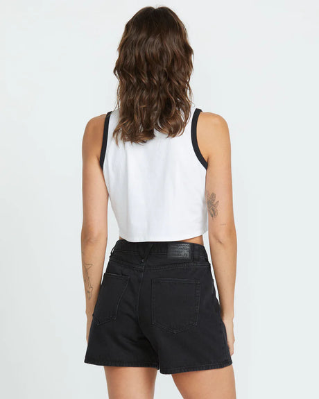 Volcom Stoned Boyfriend Shorts - Black