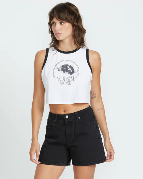 Volcom Stoned Boyfriend Shorts - Black