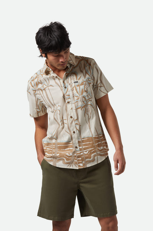 Brixton Men's Charter Print Short Sleeve Woven