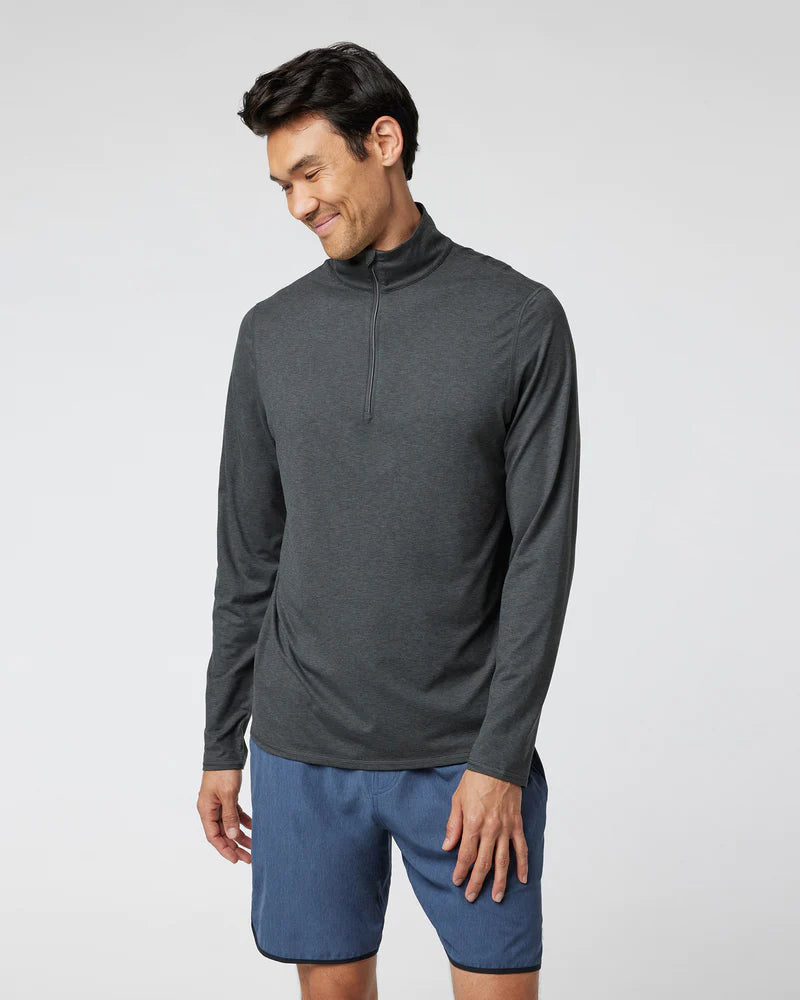 Vuori Ease Performance 1/2 Zip 2.0 - Charcoal Heather