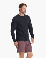 Vuori Long Sleeve Current Tech Tee - Black