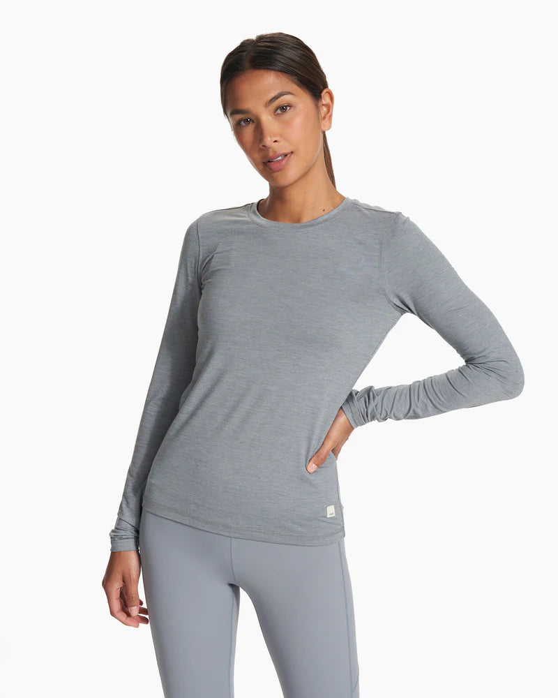 Vuori Long Sleeve Lux Crew - Flint Heather