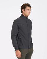 Vuori Venture Track Jacket - Black Linen Texture