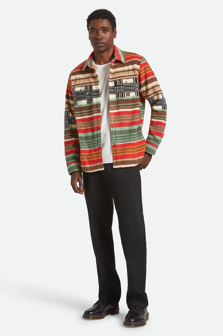 Brixton Men's Bowery Long Sleeve Arctic Stretch Fleece