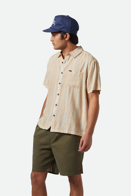 Brixton Men's Cru Slub Short Sleeve Woven Shirt