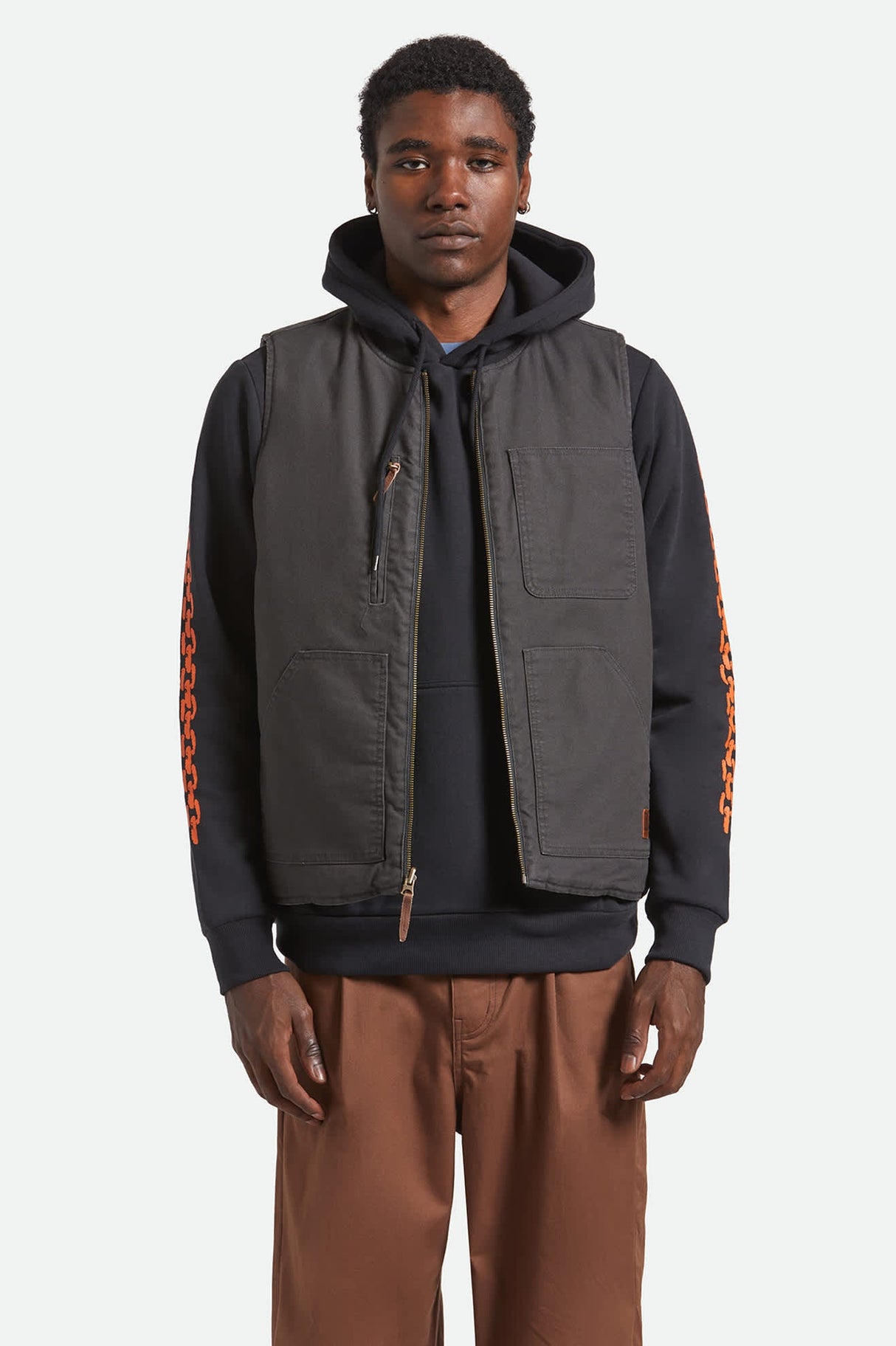Brixton Men's Builders Abraham Rev Vest