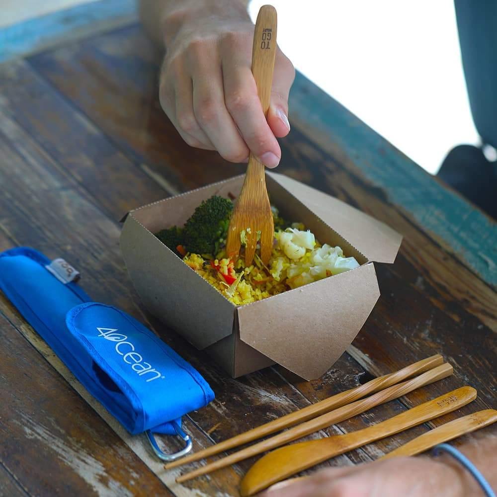 Load image into Gallery viewer, 4ocean x To-Go Ware Bamboo Utensil Set - Bamboo
