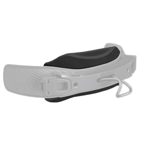 Black ergonomic harness pad insert with lightweight support and textured surface for sports gear