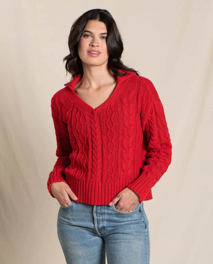 Toad & Co. Bianca Cable Sweater - Canoe
