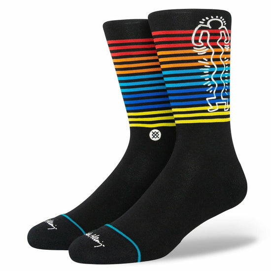 Load image into Gallery viewer, Stance Keith Haring Wiggles Crew Socks - Black
