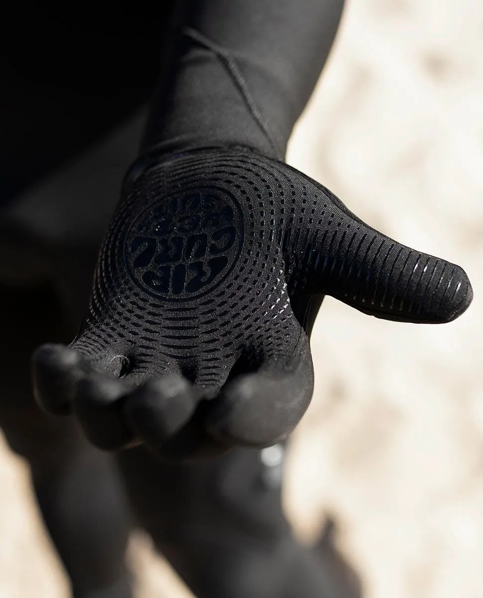 Rip Curl Flashbomb 3/2 5 Finger Gloves - Black